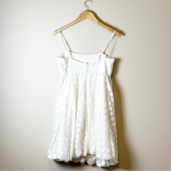 NWT Anthropologie Ivory Sachin & Babi Textured Polka Dot Mini Dress Size 4 - Picture 5 of 9